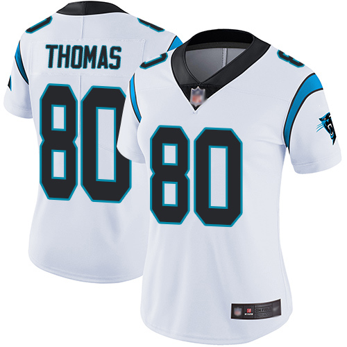 Carolina Panthers Limited White Women Ian Thomas Road Jersey NFL Football #80 Vapor Untouchable